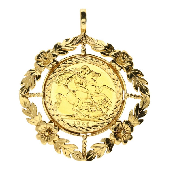 1966 Gold Full-Sovereign Pendant - 14.6g