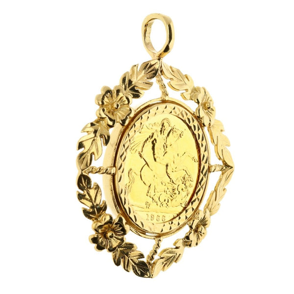 1966 Gold Full-Sovereign Pendant - 14.6g