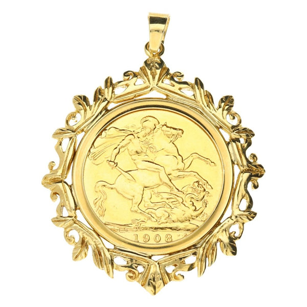 1908 Gold Full-Sovereign Pendant - 11.7g