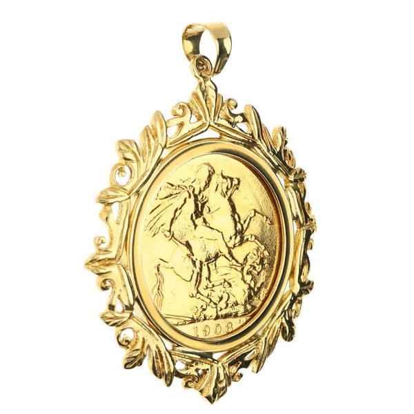 1908 Gold Full-Sovereign Pendant - 11.7g