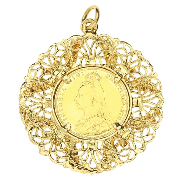 1889 Gold Full-Sovereign Pendant - 17.9g