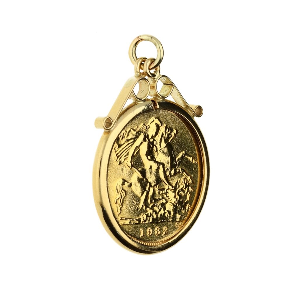 1982 Gold Half-Sovereign Pendant - 5.2g