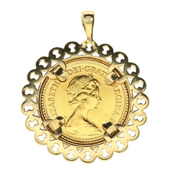 1982 Gold Half-Sovereign Pendant - 7.3g
