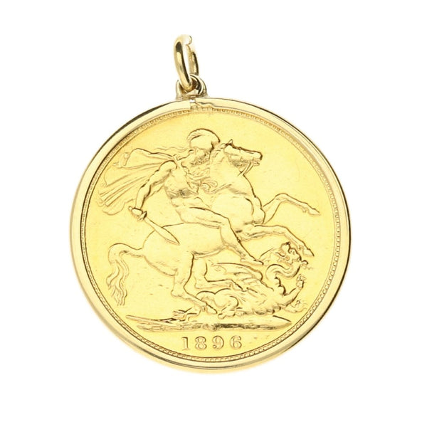 1896 Gold Full-Sovereign Pendant - 8.8g