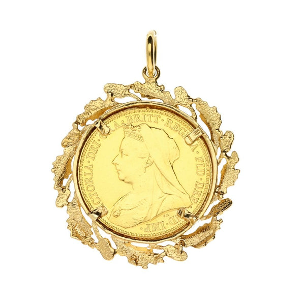 1900 Gold Full-Sovereign Pendant - 11.8g