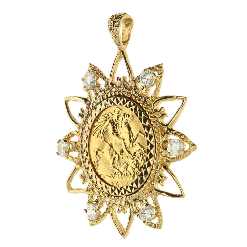 1914 Gold Half Sovereign Pendant - 10.3g
