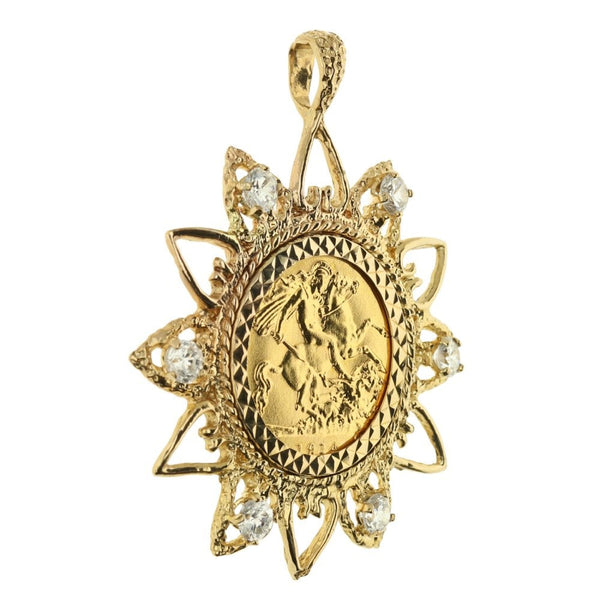 1914 Gold Half Sovereign Pendant - 10.3g