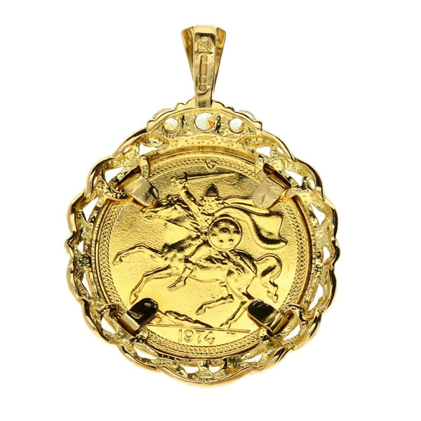 Gold Isle Of Man Coin Pendant 7.4g