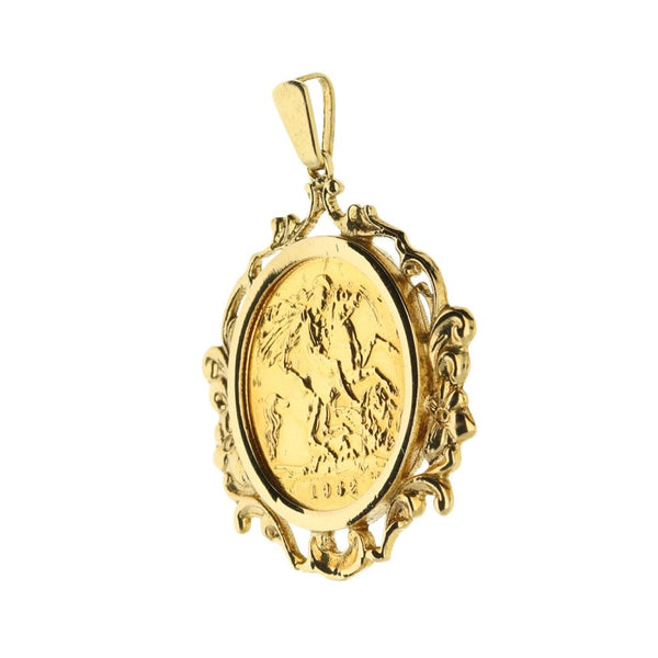 1982 Gold Half-Sovereign Pendant - 6.5g