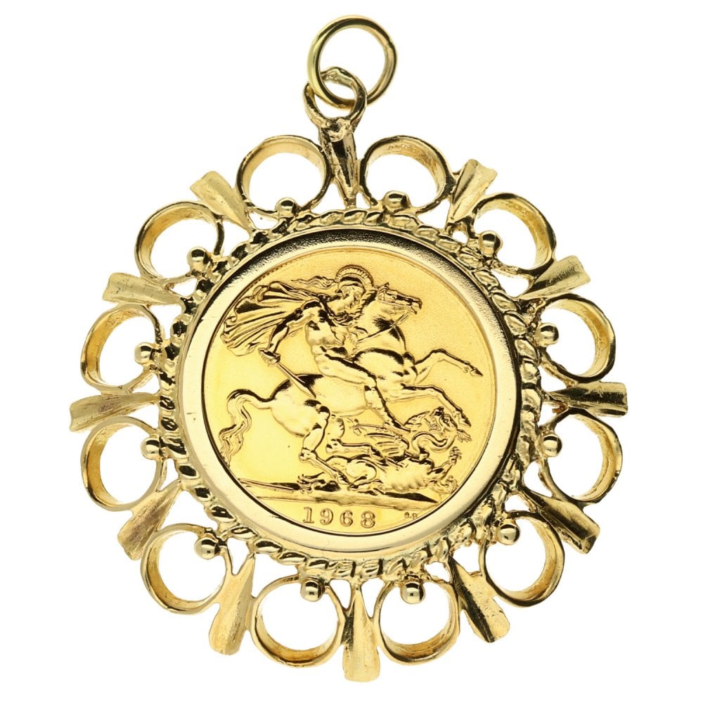 1968 Gold Full-Sovereign Pendant - 13g