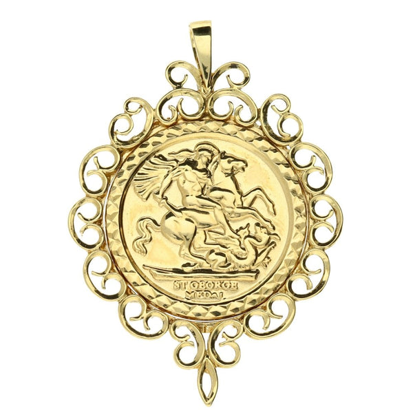 9ct Gold St George Pendant - 3.8g
