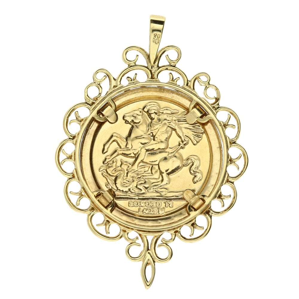 9ct Gold St George Pendant - 3.8g