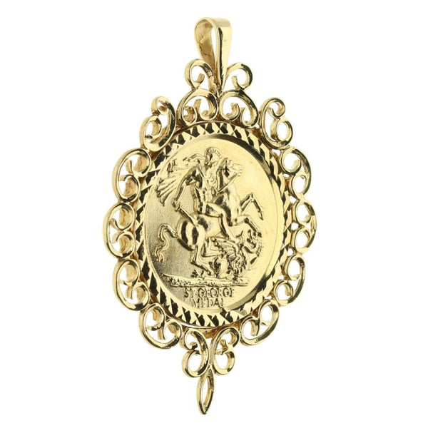 9ct Gold St George Pendant - 3.9g