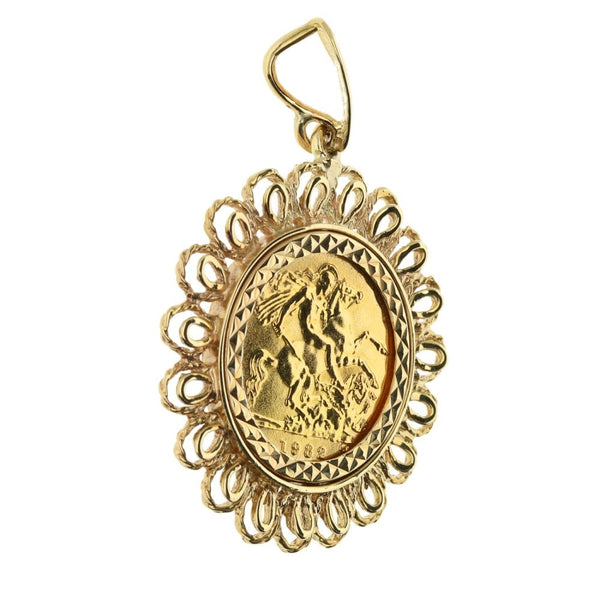 1982 Gold Half-Sovereign Pendant - 8.4g