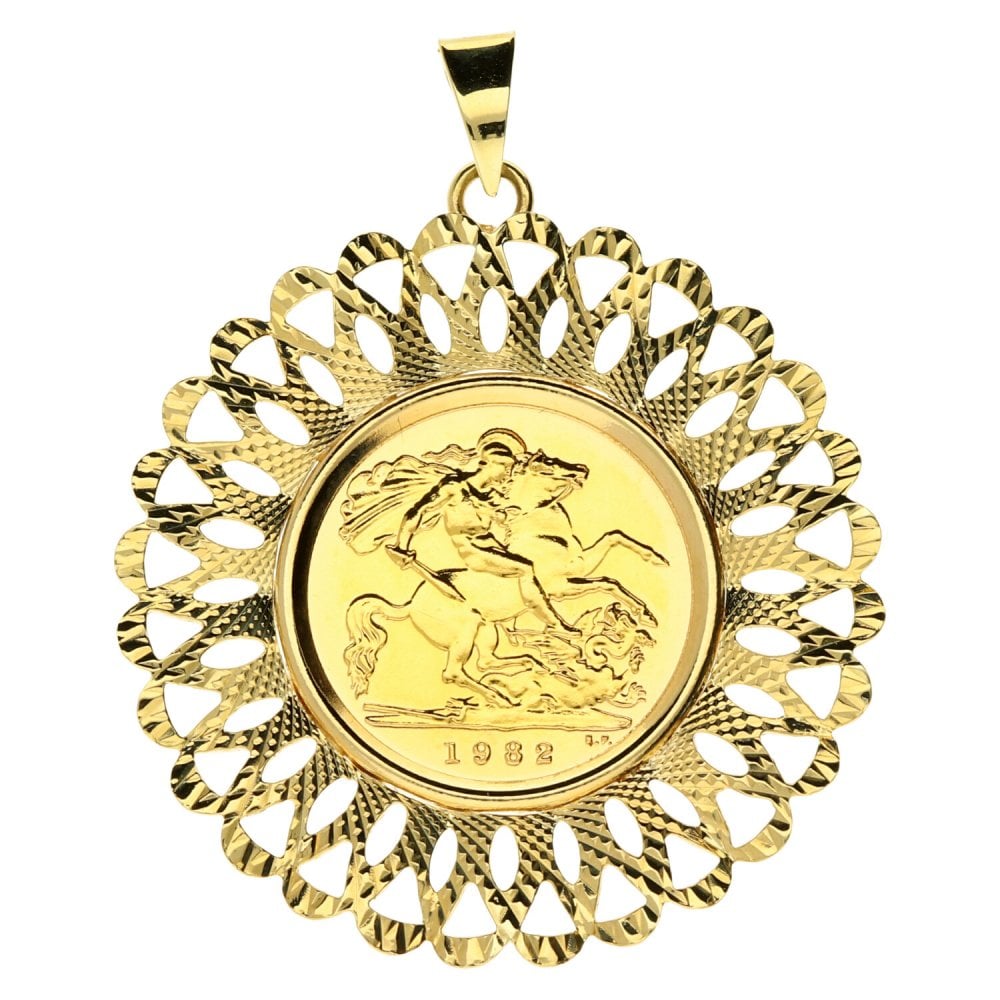 1982 Gold Half-Sovereign Pendant - 6.8g