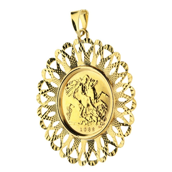 1982 Gold Half-Sovereign Pendant - 6.8g