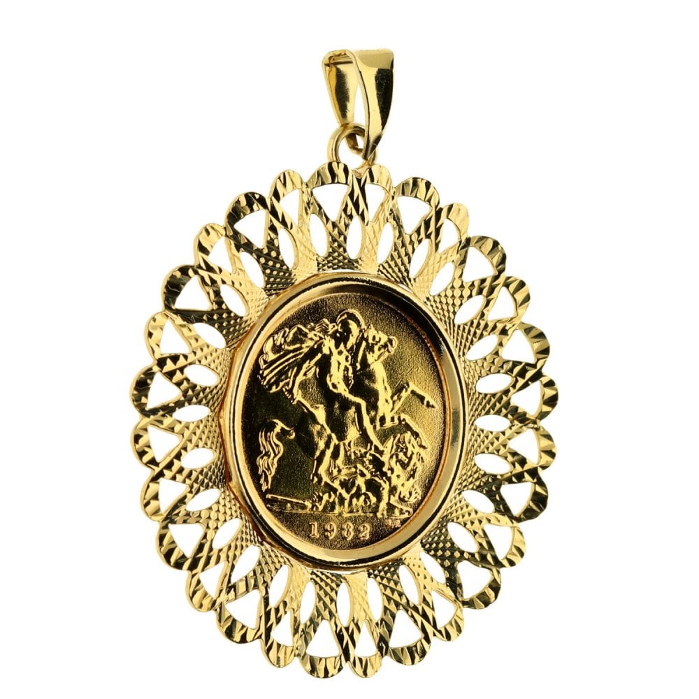 1982 Gold Half-Sovereign Pendant - 6.8g