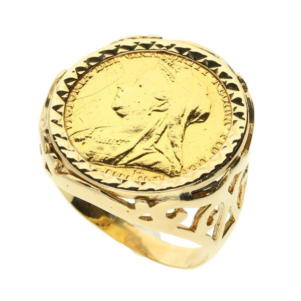 1899 Gold Full-Sovereign Ring - 13.4g