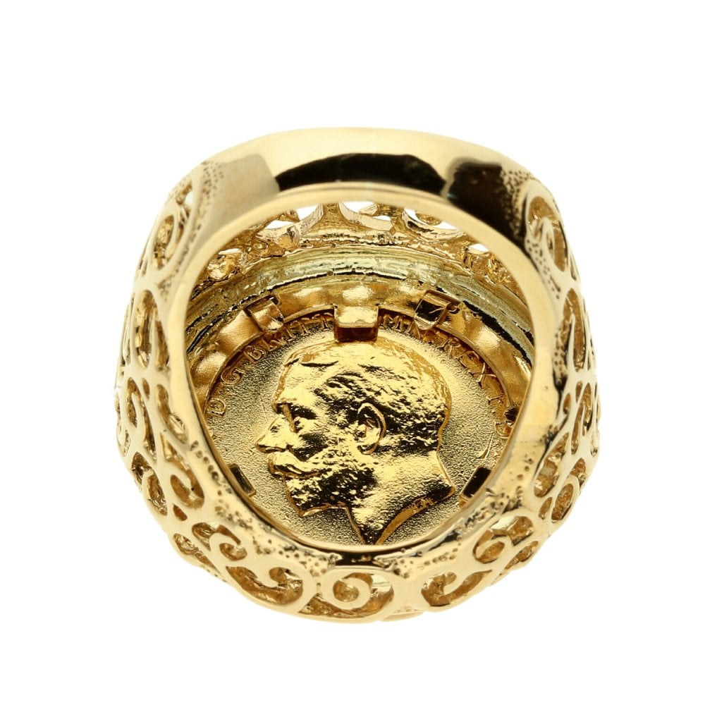 1925 Gold Half Sovereign Ring - 13.4g