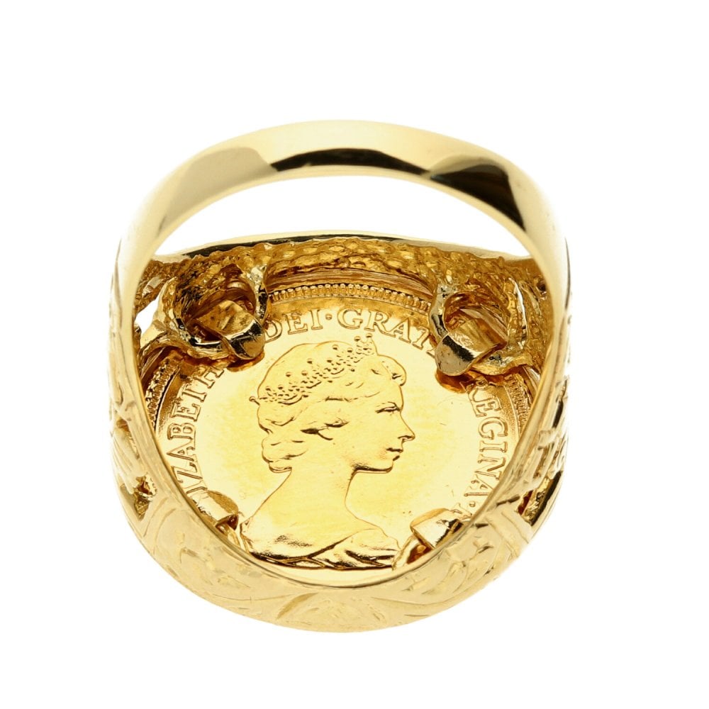 1982 Half-Sovereign Coin Ring - 9.10g
