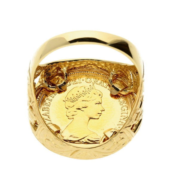 1982 Half-Sovereign Coin Ring - 9.10g