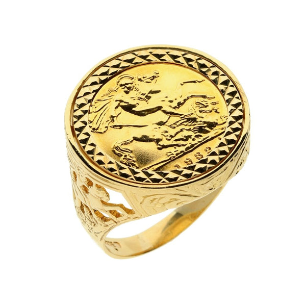 1982 Half-Sovereign Coin Ring - 9.10g