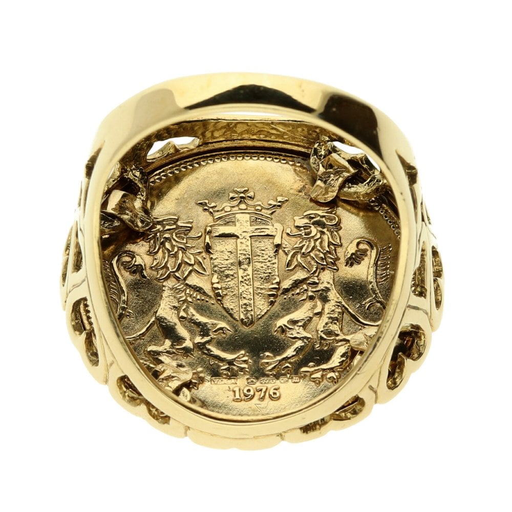 9ct Yellow Gold St George Ring - 7.4g