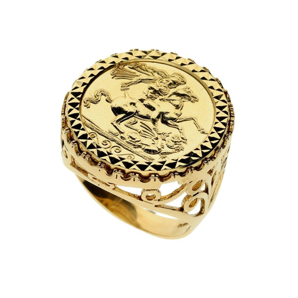 9ct Yellow Gold Saint George Ring – 8.0g
