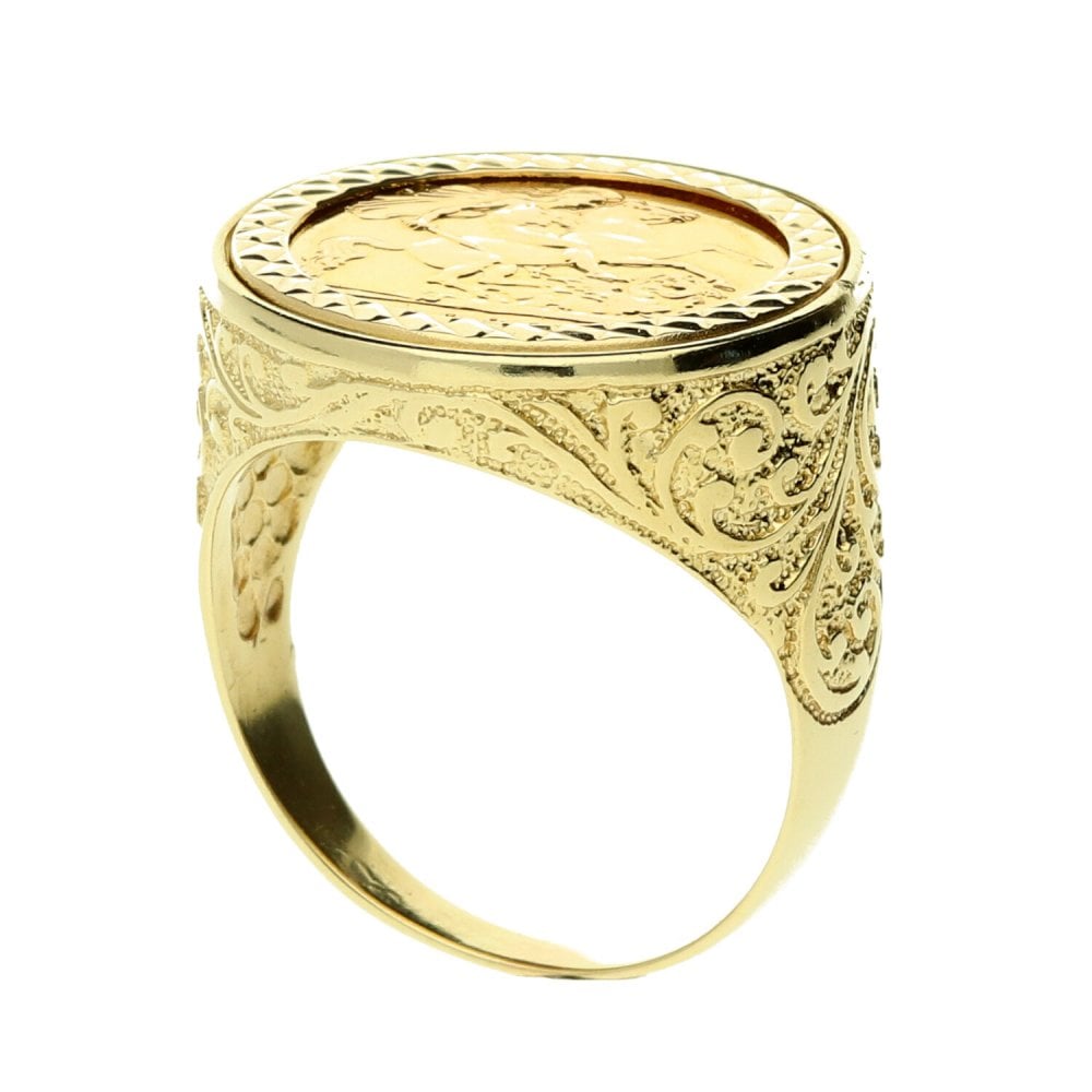 1982 Gold Half-Sovereign Ring - 10.4g