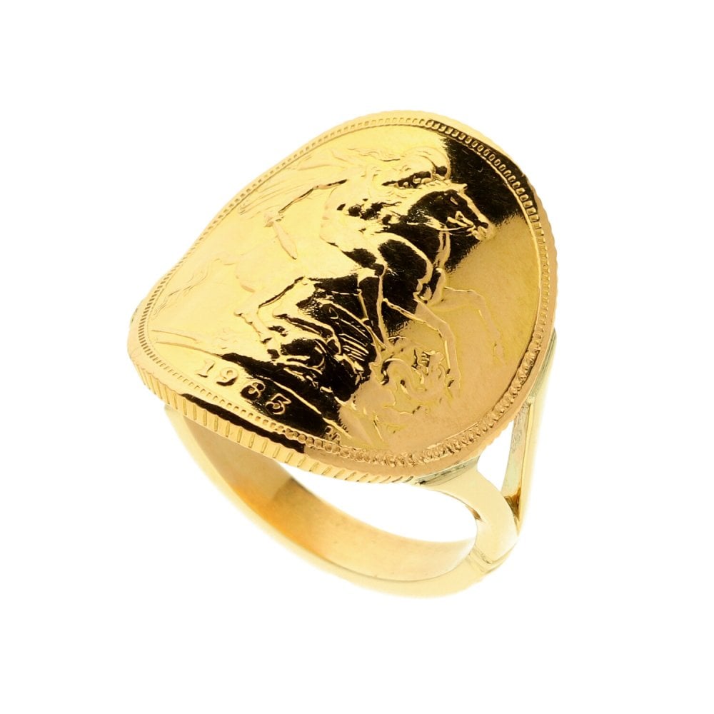 1965 Bent-Over Full Sovereign Ring - 10.2g