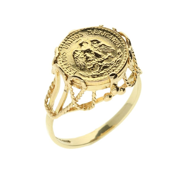 Mounted 9ct Dos Pesos Ring - 4.3g