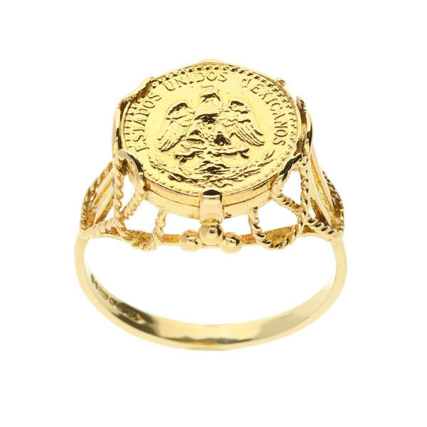 Mounted 9ct Dos Pesos Ring - 4.3g