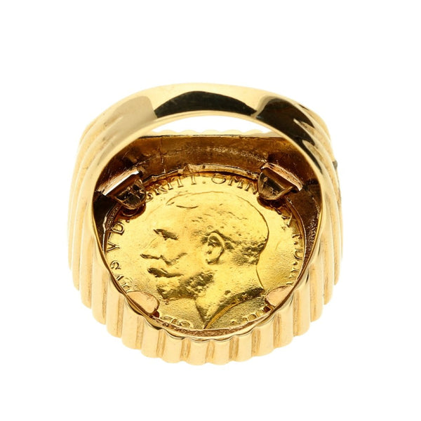 1913 Half-Sovereign Coin Ring - 11.90g