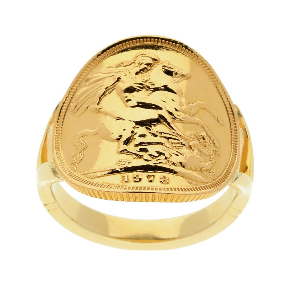 1978 Bent-Over Full Sovereign Ring - 11.3g