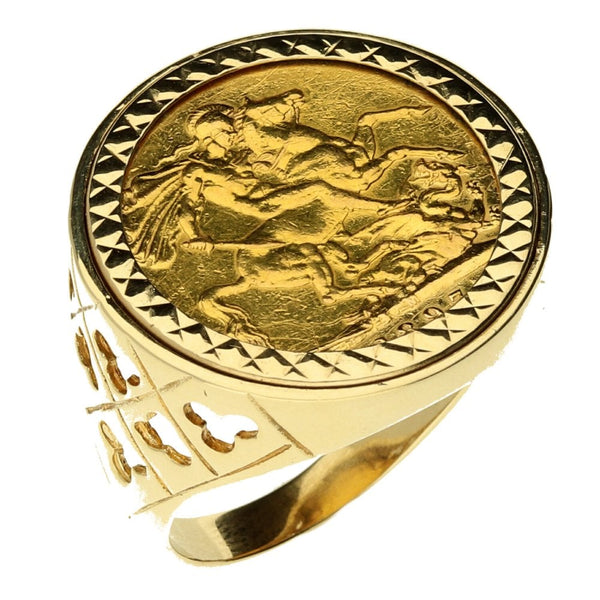 1897 Gold Full-Sovereign Ring - 14.3g