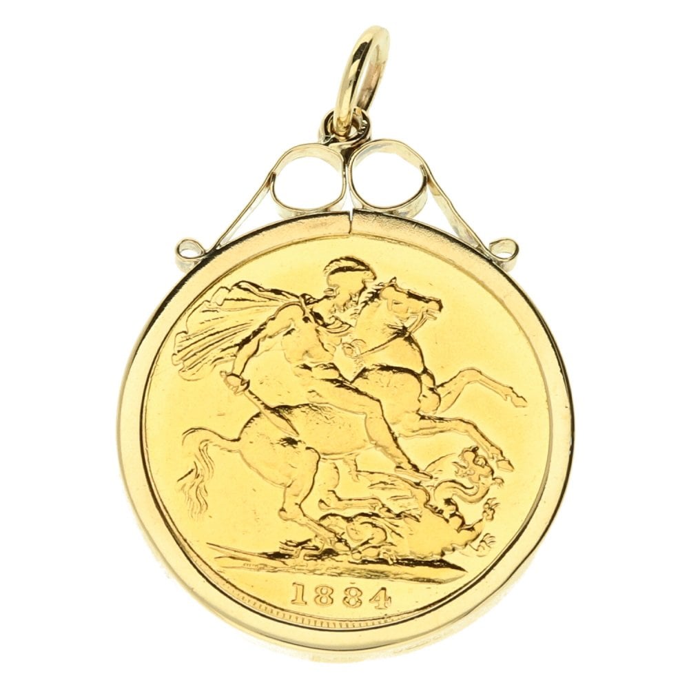 1884 Gold Full-Sovereign Pendant - 9.3g