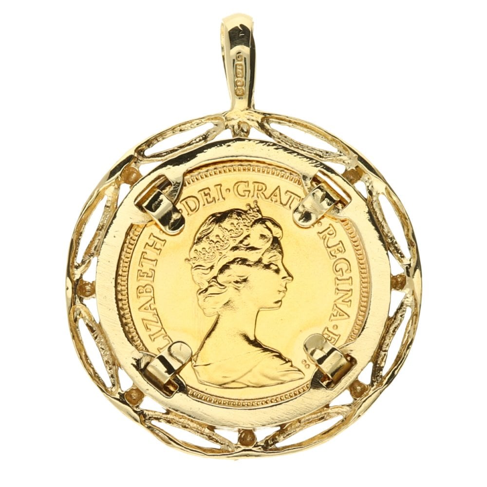 1982 Gold Half-Sovereign Pendant - 7.7g