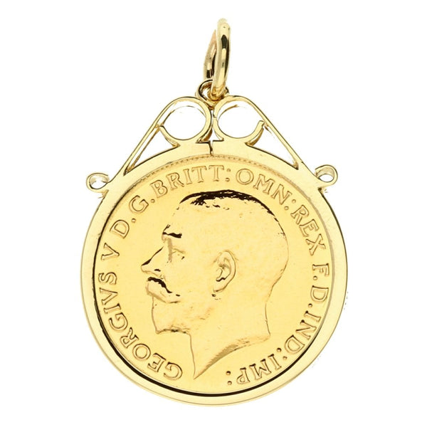 1913 Half-Sovereign Coin Pendant