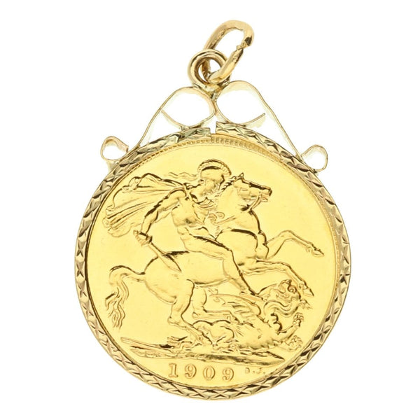 1909 Gold Full-Sovereign Pendant - 9.0g