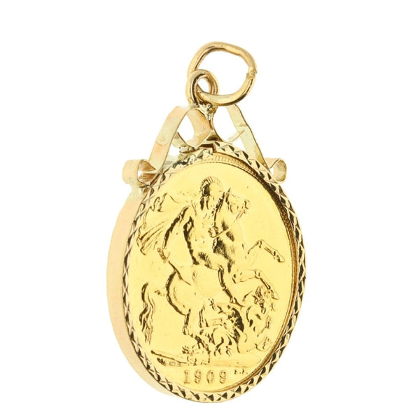 1909 Gold Full-Sovereign Pendant - 9.0g