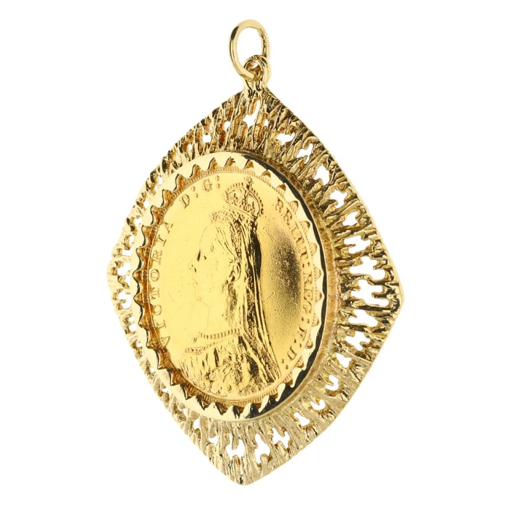 1889 Gold Full-Sovereign Pendant - 12.1g