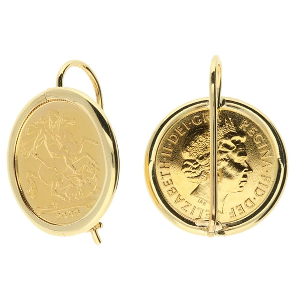 2000 Half-Sovereign Gold Earrings - 10.5g