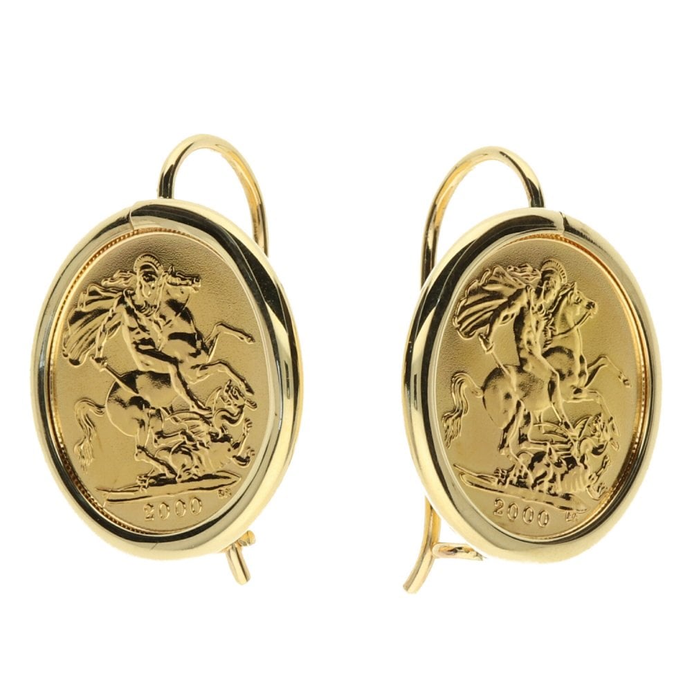 2000 Half-Sovereign Gold Earrings - 10.5g