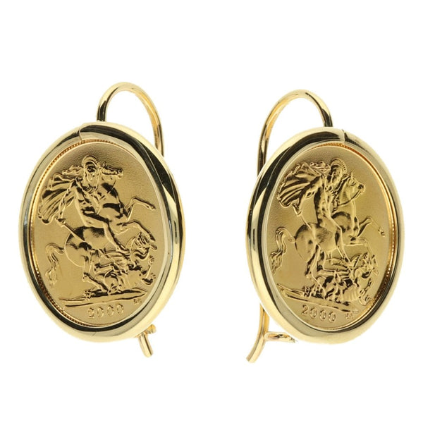2000 Half-Sovereign Gold Earrings - 10.5g
