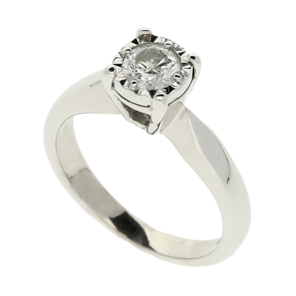 18ct White Gold 0.34ct Diamond Engagement Ring