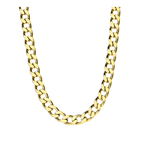 9ct Yellow Gold Gents 21-Inch Curb Chain - 32.4g