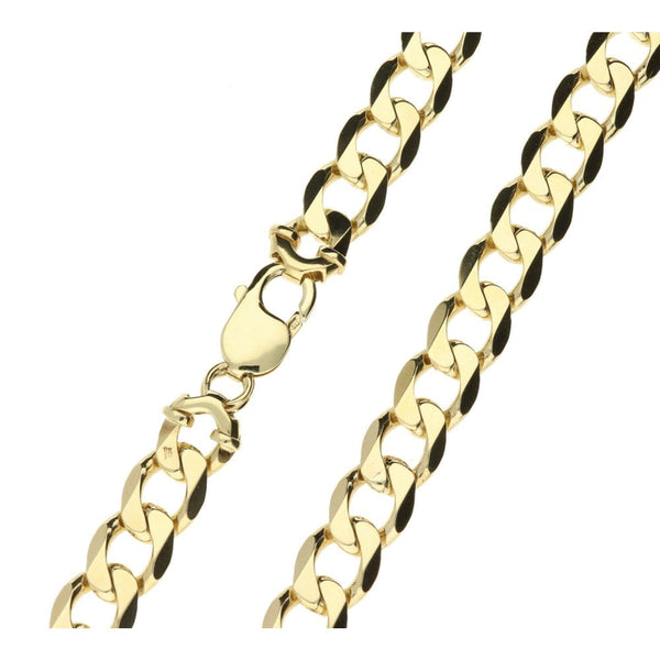 9ct Yellow Gold Gents 20-Inch Curb Chain - 76.8g