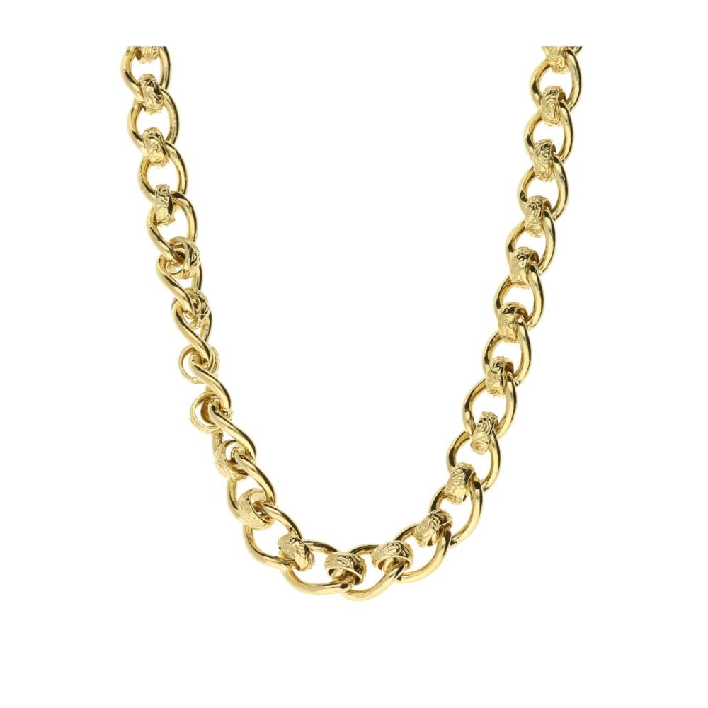 9ct Yellow Gold Rollerball 24-Inch Chain - 60.2g