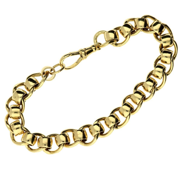 9ct Yellow Gold Rollerball 7.5-Inch Bracelet - 31.8g