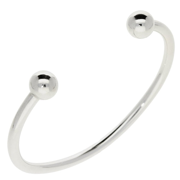 9ct White Gold Torque Bangle - 23.8g